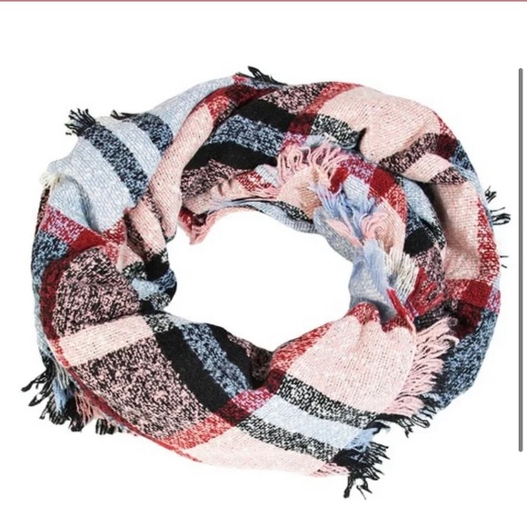 Accessories - Multi Plaid Oblong Scarf
